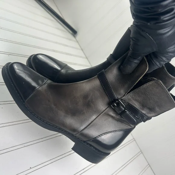 Stelle Monelle Black Leather Ankle Boots with Buckle Women’s Size EU 36 - Picture 10 of 12